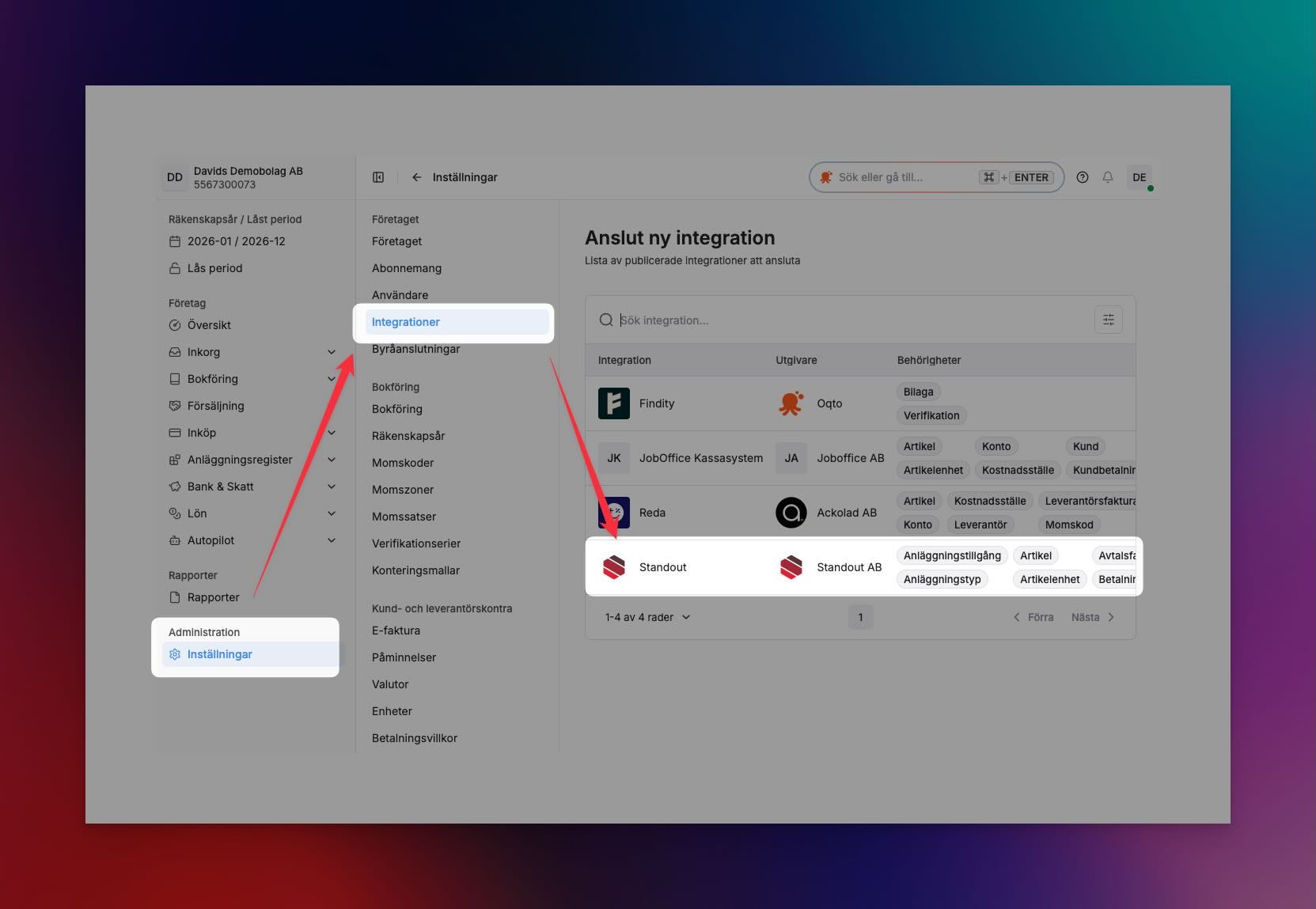 Oqto och Standout – automatisk bokföring från Stripe